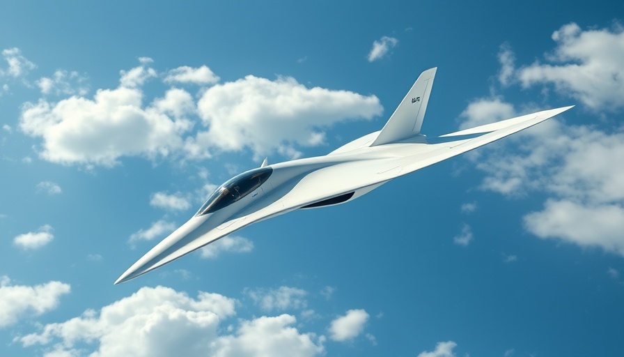 Supersonic flight of a sleek jet in clear blue sky.