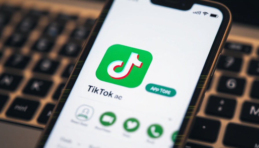 TikTok app store page on phone screen with pixelated style.