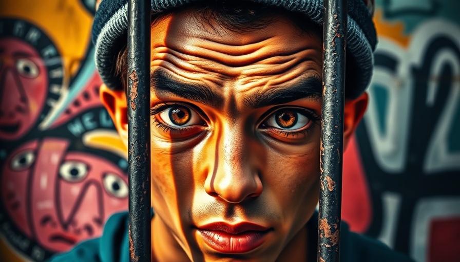 Street art portrait behind bars symbolizing AI Jailbreaks