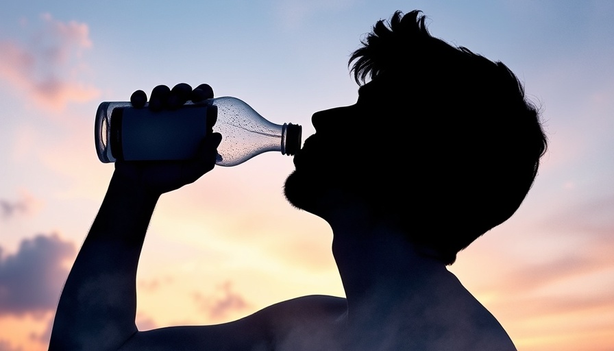 Silhouette depicting problem drinking, abstract watercolor background.