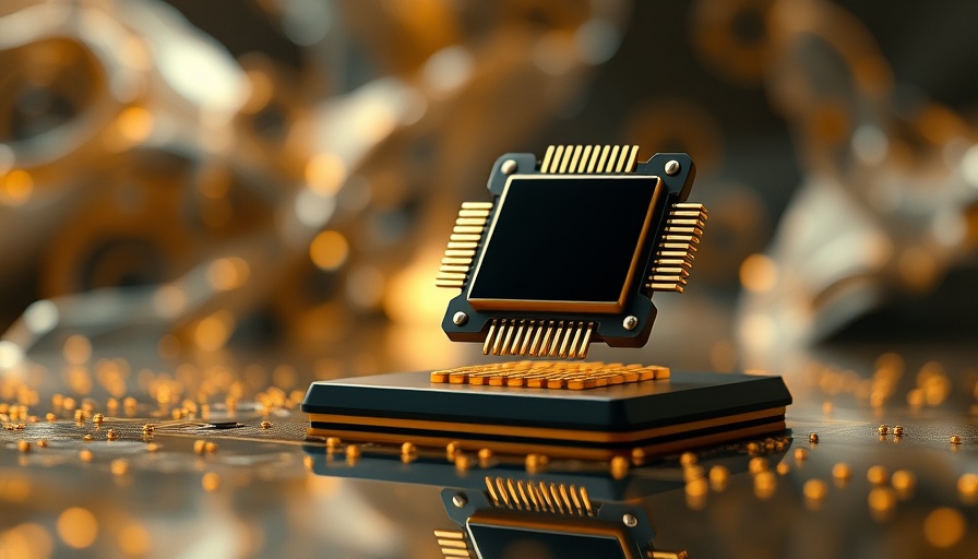 Futuristic microchip symbolizing Honeywell restructuring