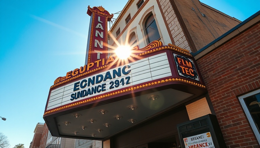 Sundance 2025: Iconic Egyptian Theatre marquee with sunlight streaming.