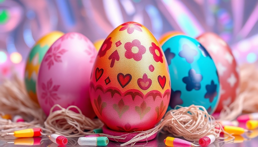 Colorful Tenga Eggs in packaging against a holographic background.