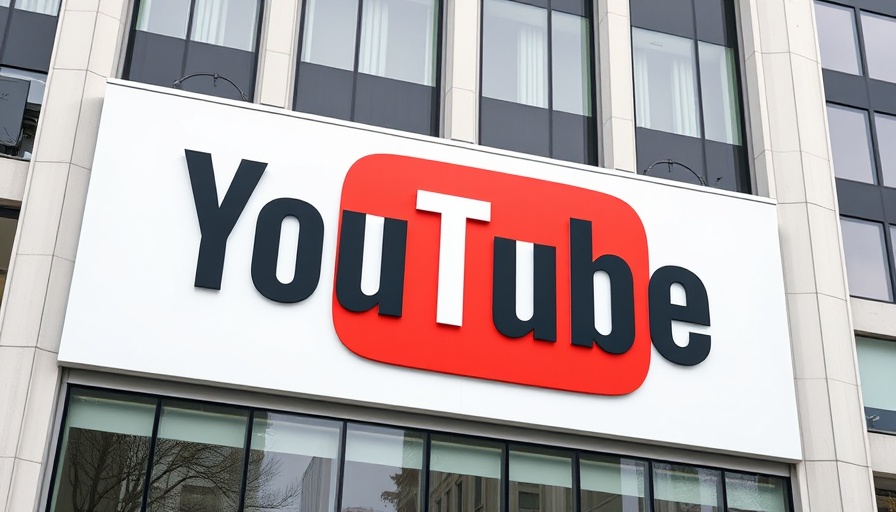 Modern office with large YouTube logo, reflecting latest AI updates.
