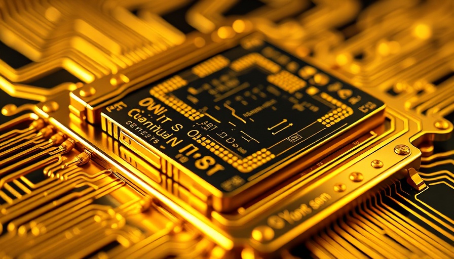 Reimei Quantum Computer component with intricate golden design