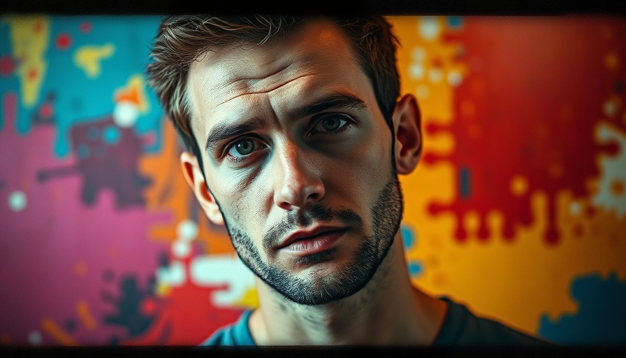Artistic portrait of a man with thoughtful expression, vintage style