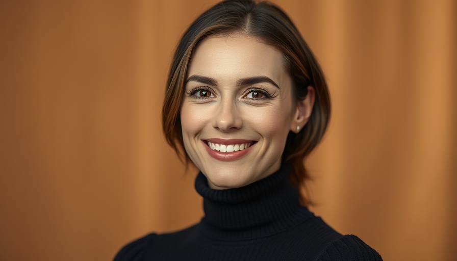 Confident woman in healthcare field with soft smile.