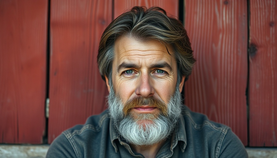 Portrait of a man symbolizing art and storytelling for systemic change.