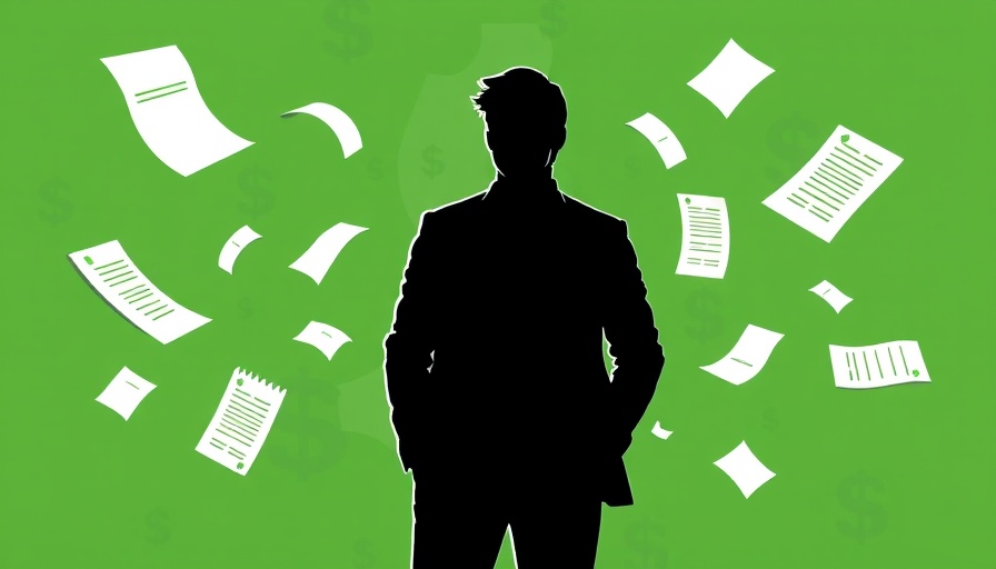 Stylized silhouette with financial documents backdrop highlights IPO performance.