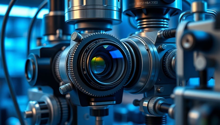 High-tech optical components in a CAE modeling transformation setup.