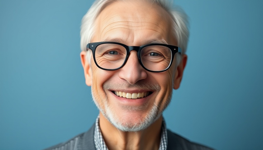 Smiling older man in glasses, Lessons in Frustration.