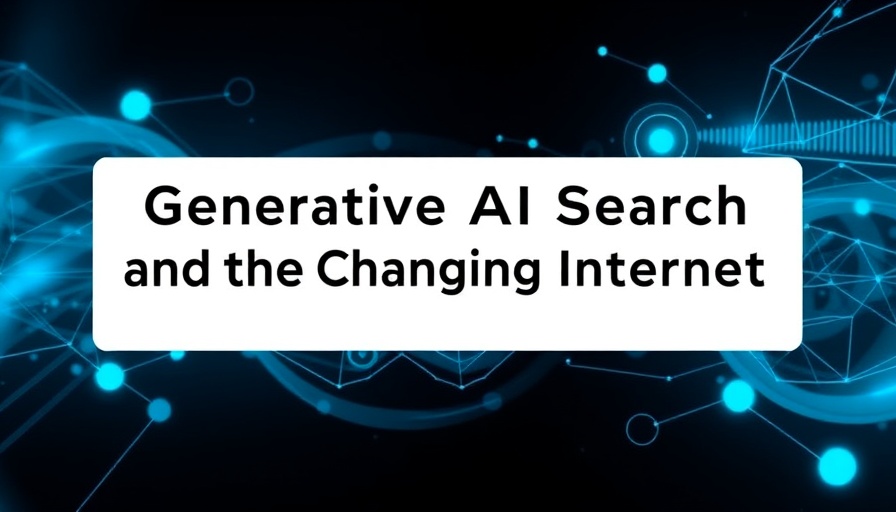 Generative AI Search presentation banner with blue and teal design.