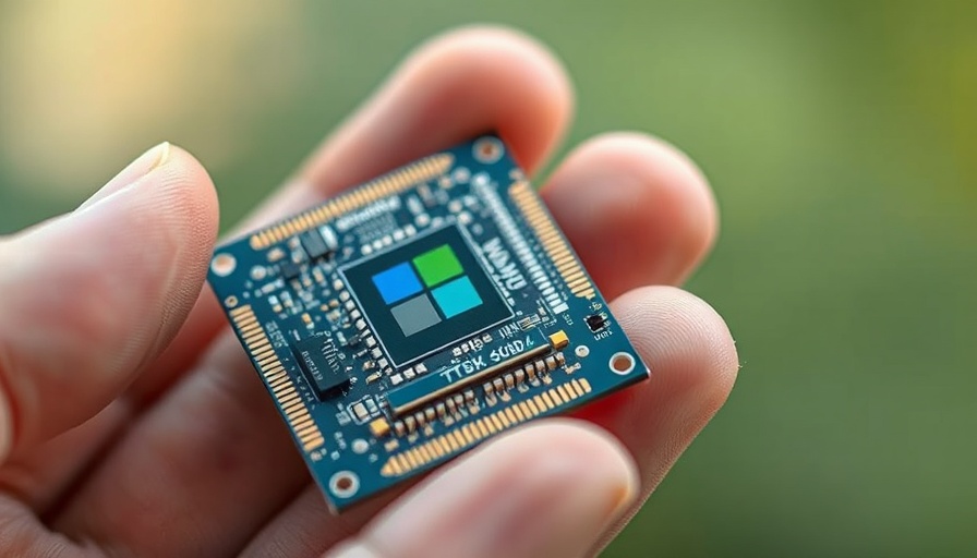Microsoft Majorana chip in hand, showcasing intricate design.