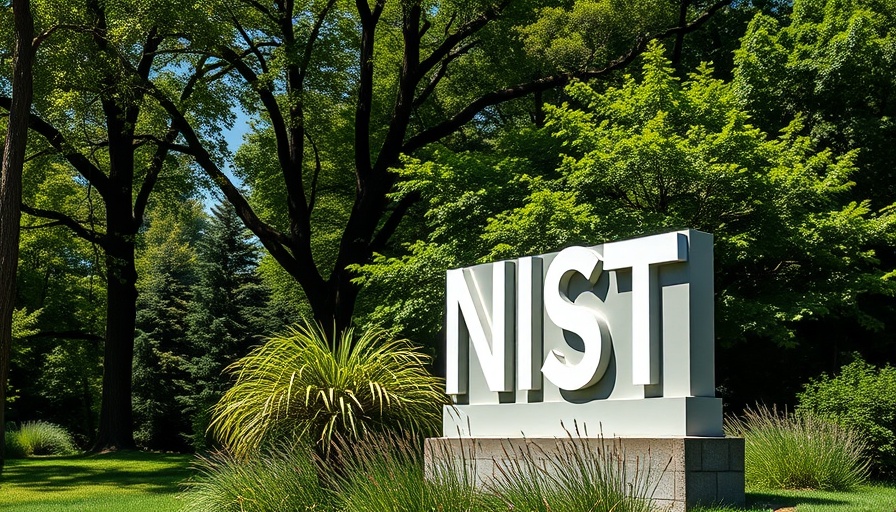 NIST sign indicating focus on standards and technology.