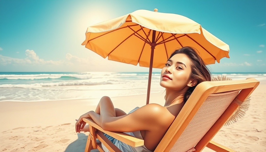Value of Doing Nothing: Relaxed woman on beach under umbrella.