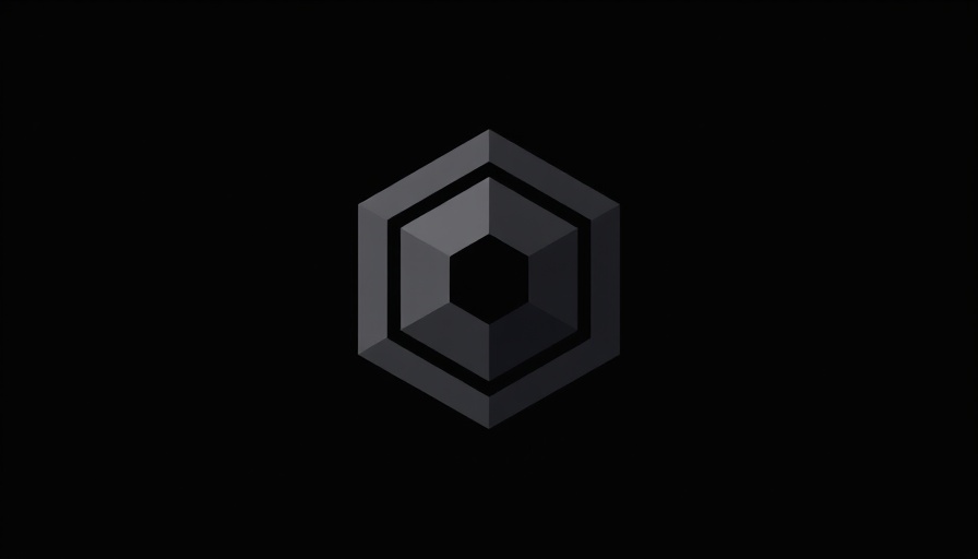 Futuristic IONQ logo design with hexagonal elements