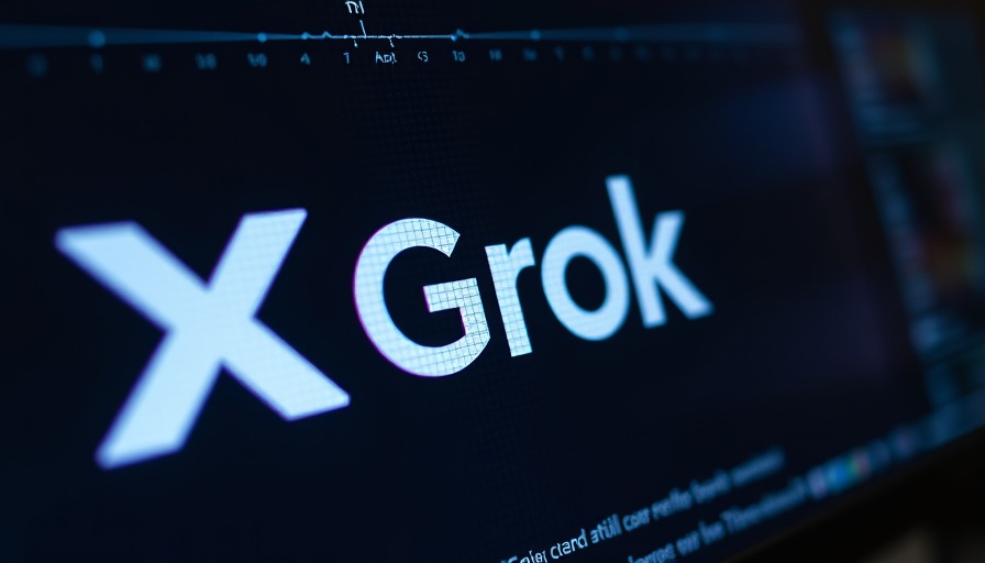 Close-up of Grok logo amid benchmarks controversy.