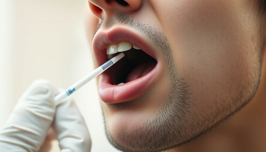 Man undergoing throat swab for test, highlighting at-home strep tests accuracy.