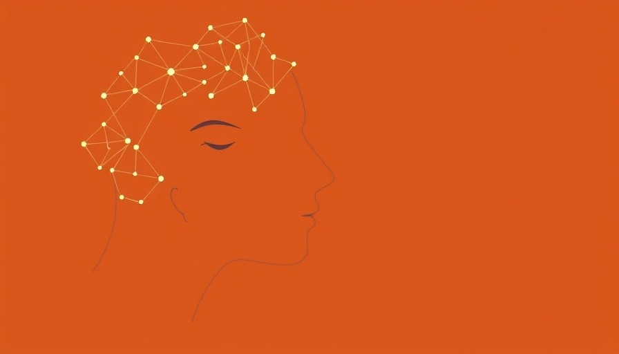 Abstract illustration of human profile with neural network, hybrid reasoning AI model