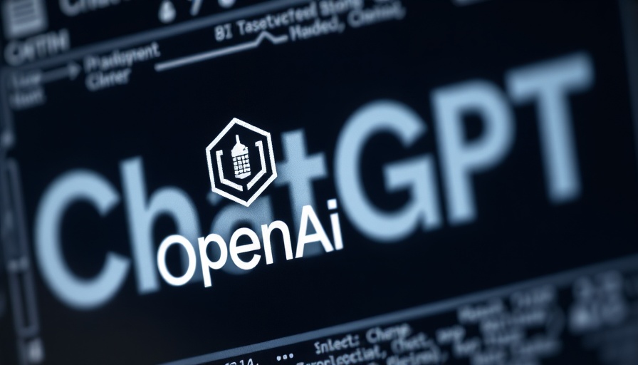 Close-up of OpenAI logo with blurred ChatGPT text background.