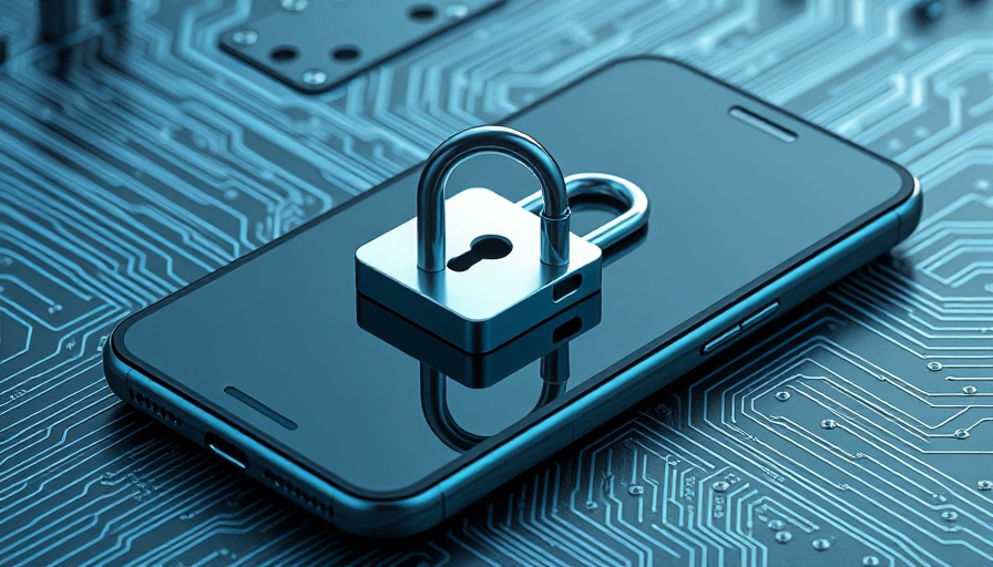 Futuristic phone with a lock signifying post-quantum cryptography in mobile networks.