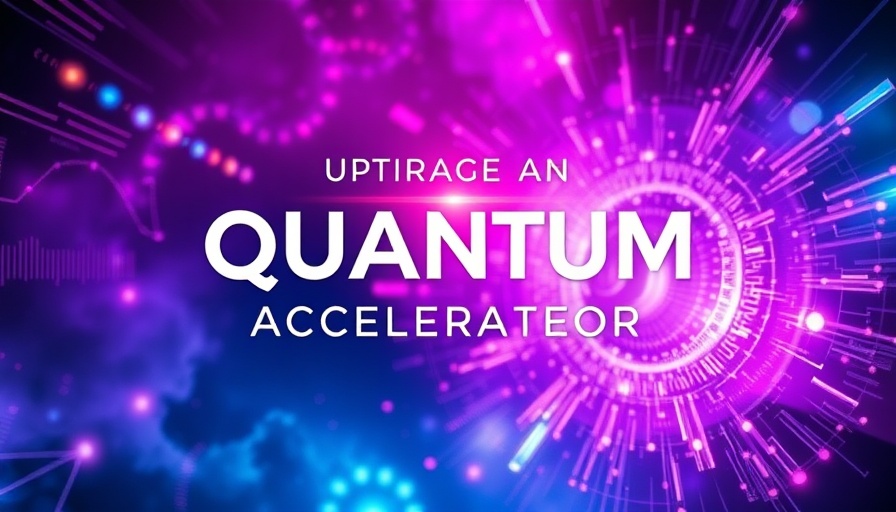 Futuristic event poster for Calgary Quantum Accelerator launch.