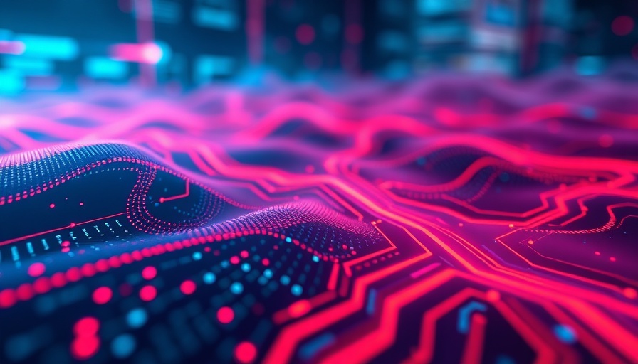 Futuristic digital landscape with code lines representing AI coding assistants investment.