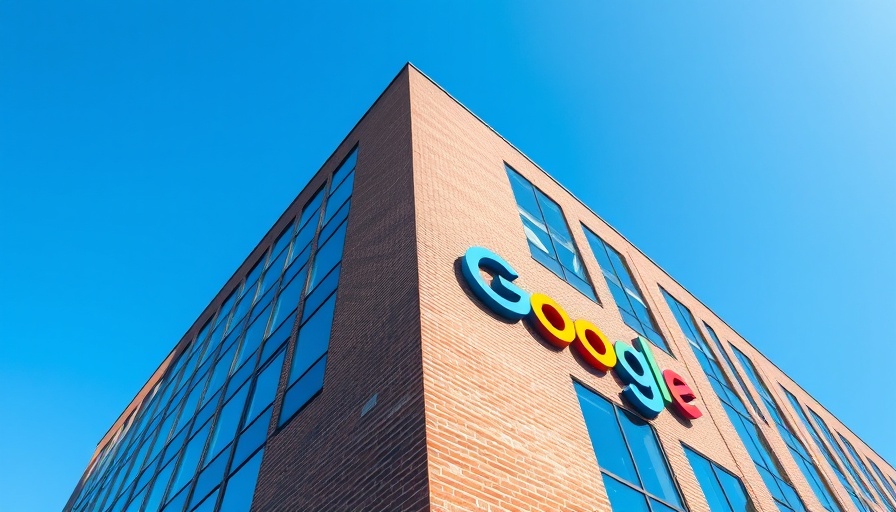 Google logo on a building reflecting divestment context.