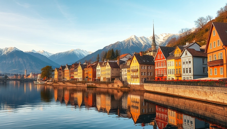 Local Good Life Initiatives in a scenic European riverside town.