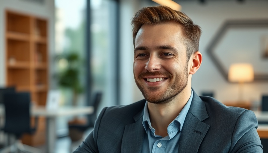Professional man smiling in office, related to Dustin Moskovitz retires from Asana.
