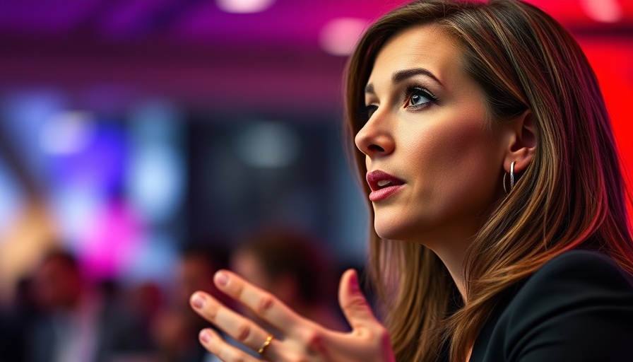 Professional woman speaking at vibrant conference about investor exodus in unicorn companies.