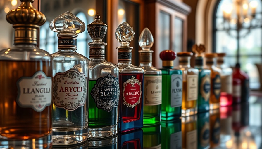 Who regulates scented products: detailed perfume display.