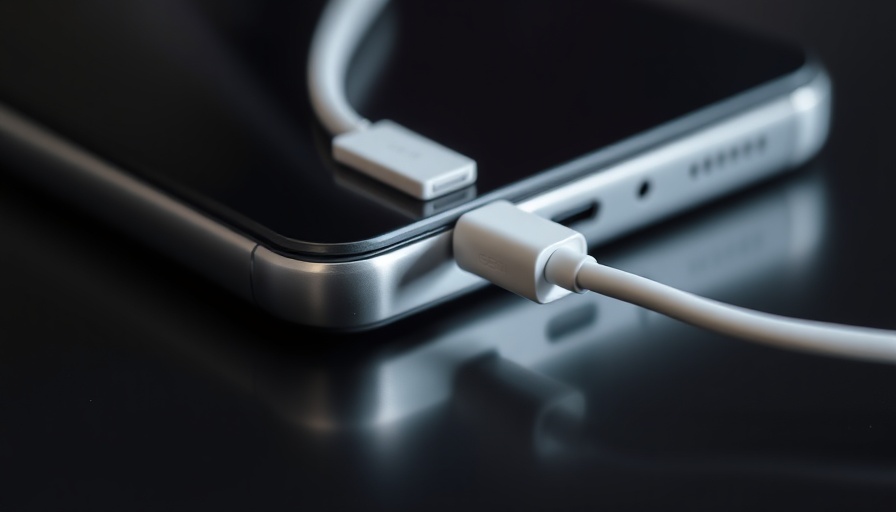iPhone 17 Air port-free smartphone close-up with charging port