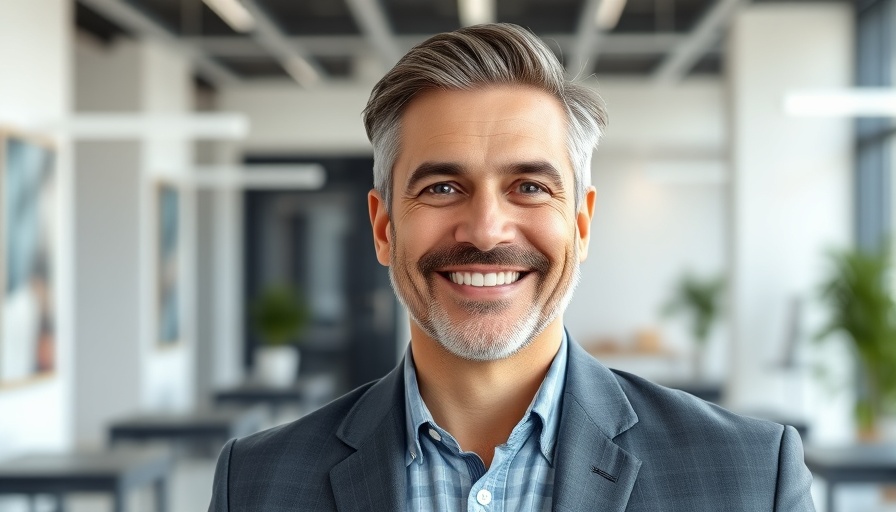 Middle-aged professional man smiling in an office, Social Capital Wealth.