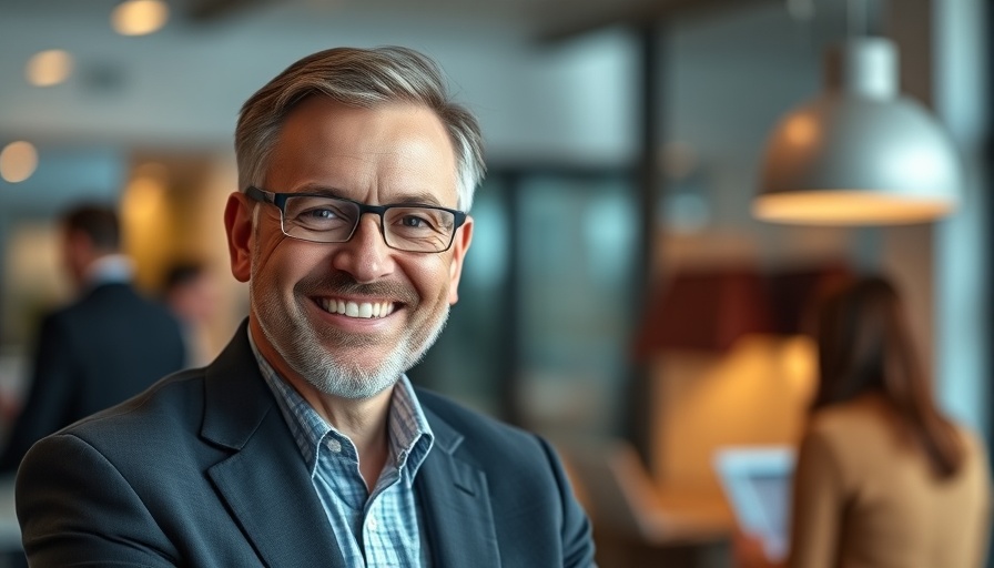 Man promoting social capital optimization in an office setting.