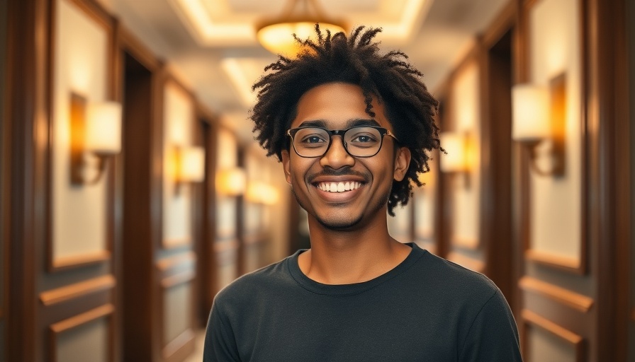 Meditation and Self-Love Transformed MS Journey: smiling person in a hallway.
