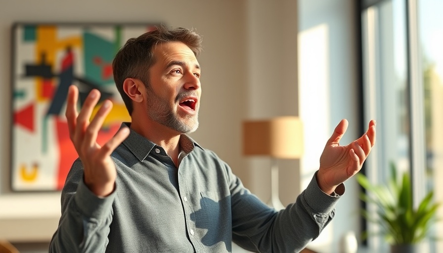 Spiritual awakening speaker sharing insights with enthusiasm.