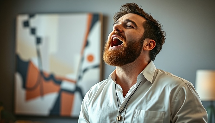 Young man singing passionately, emphasizing consciousness expansion.