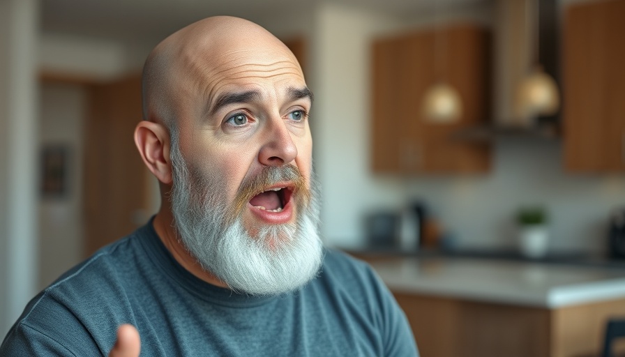 Man discussing spiritual awakening in a modern home setting.