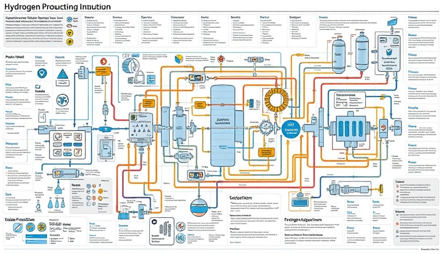 Detailed diagram of innovative hydrogen production technology.