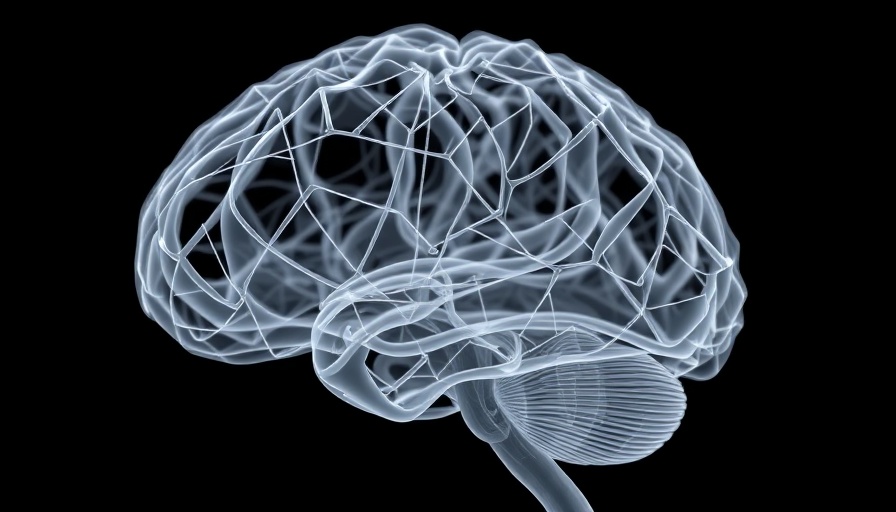 3D brain rendering showing neural pathways related to brain aging.