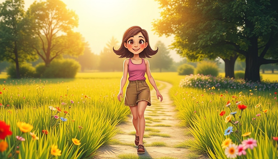 Woman reconnecting with higher self in serene nature path