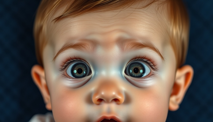 Curious baby exploring, baby brain memory formation concept.