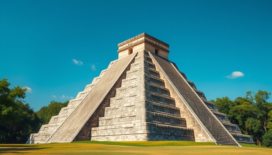 Ancient pyramid under blue sky symbolizing spiritual awakening.