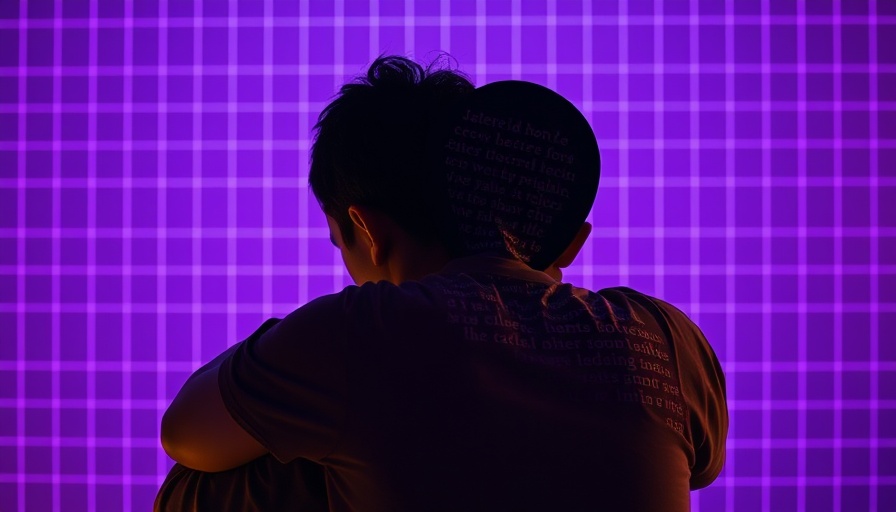 ChatGPT Emotional Wellbeing Effects: Person embracing tech silhouette.