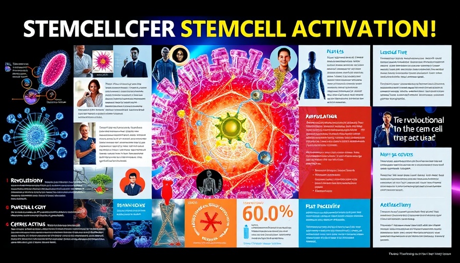Eye-catching collage on stem cell activation with text and visuals.