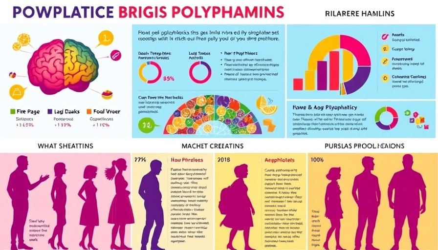 Infographic on polyphenols for brain health with charts and figures.