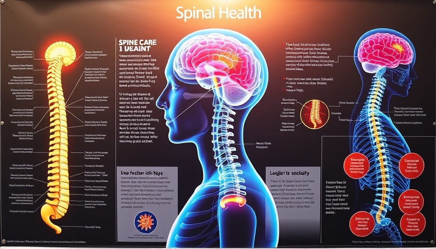 Informative poster on spine health and longevity with anatomy illustrations.