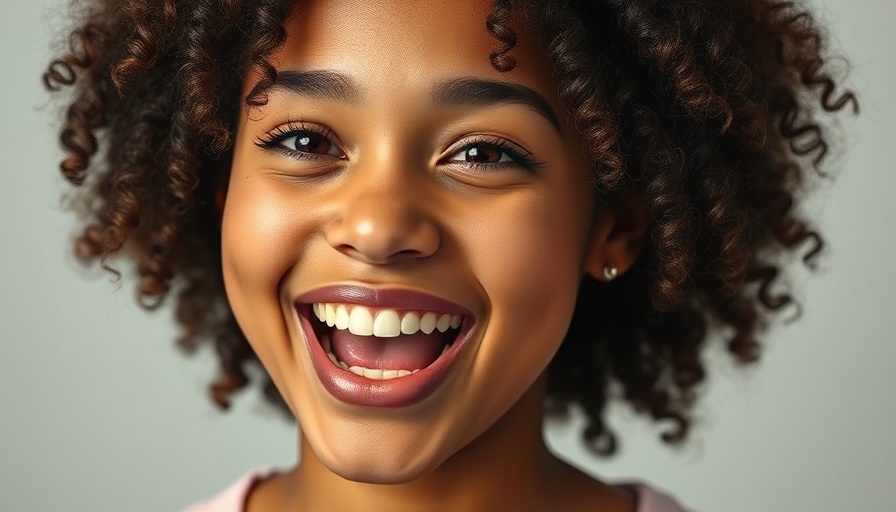 Young woman smiling passionately, representing spiritual awakening.
