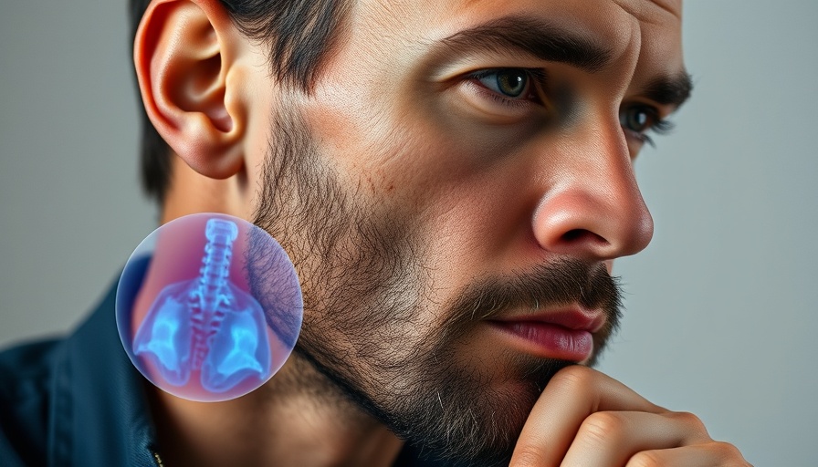Personal development and physiological regeneration shown with thoughtful man and medical scan.
